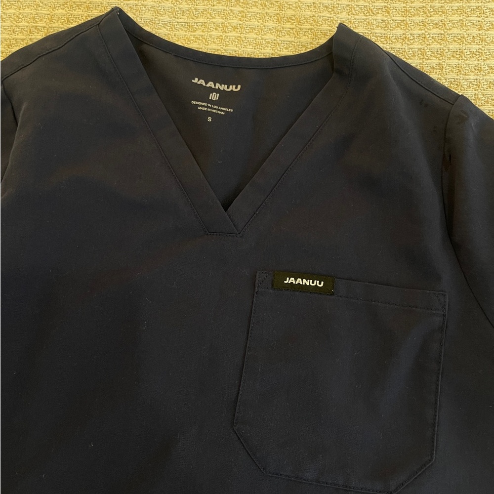 Jaanuu Navy Blue Scrub Top